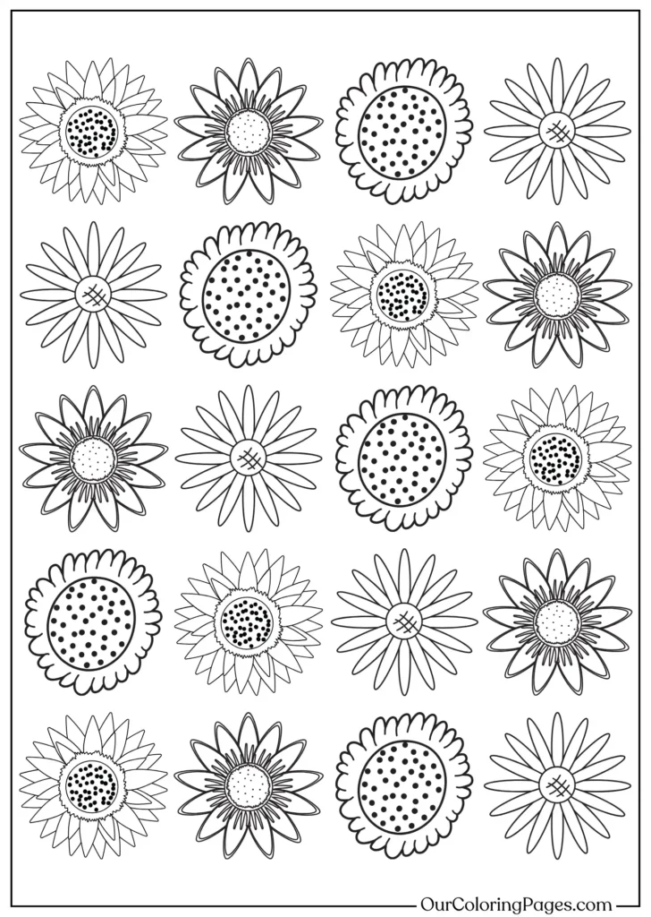 Download Your Free Sunflower Coloring Page