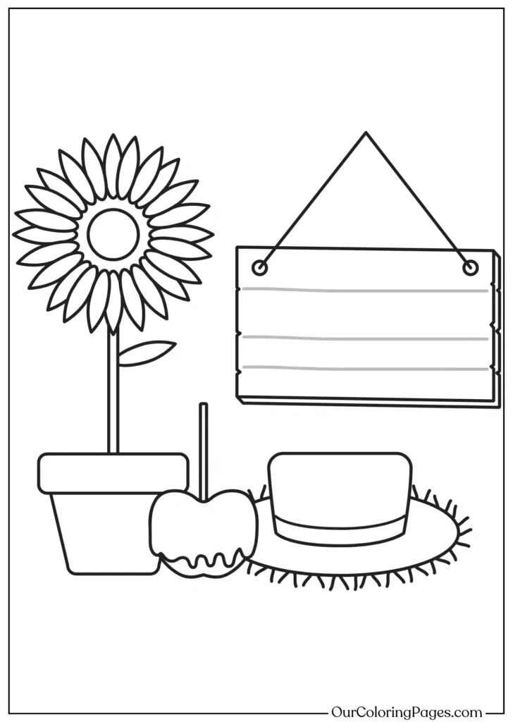 Enjoy a Printable Sunflower Coloring Page!