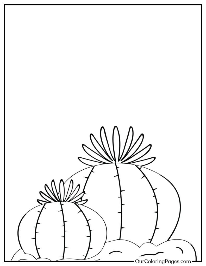 Blooming Beauties, Cactus Coloring Pages for Botanical Bliss