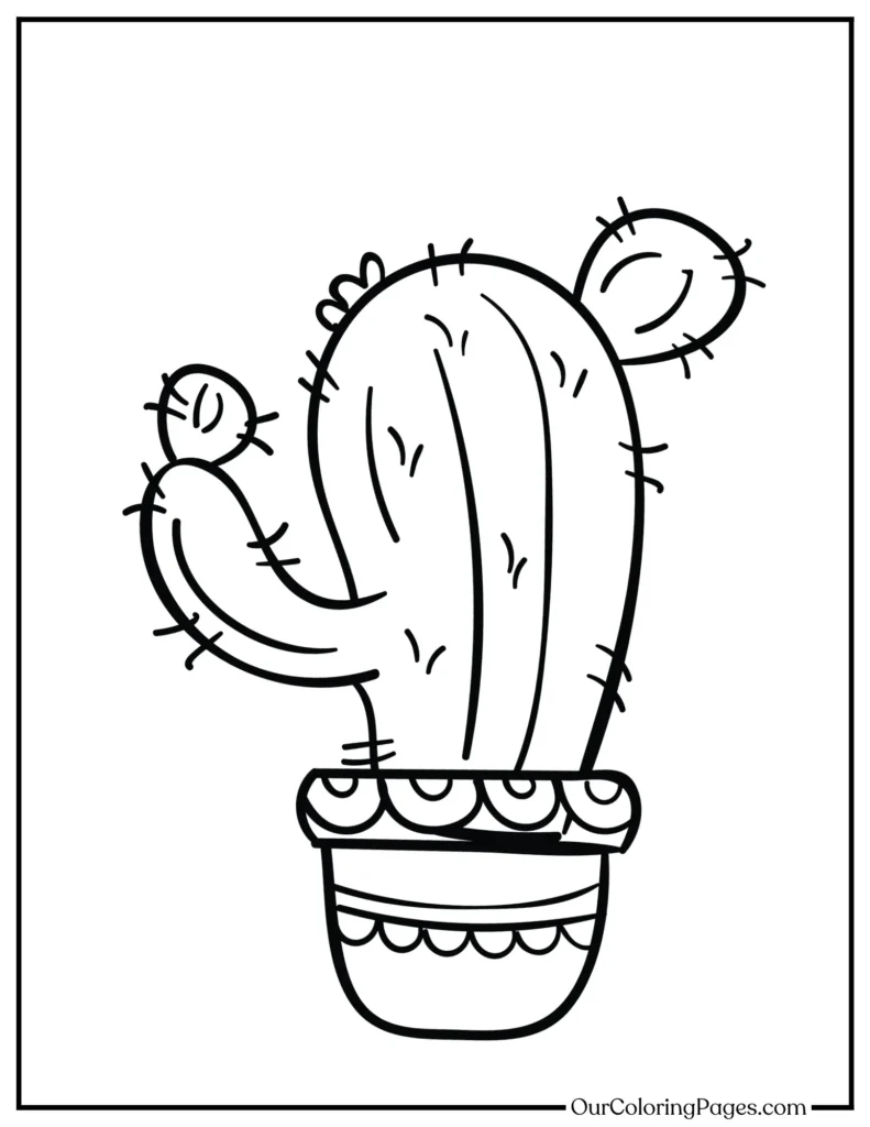 Cactus Carnival, Free Coloring Pages for a Burst of Fun