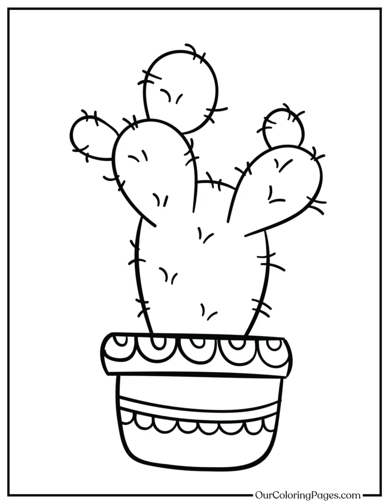 Cactus Carnival, Fun and Free Coloring Pages for Everyone
