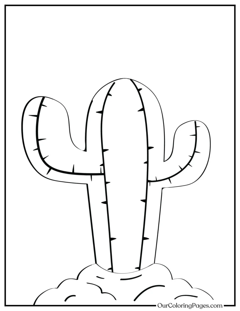 Cactus Kingdom, Printable Coloring Pages for Plant Enthusiasts