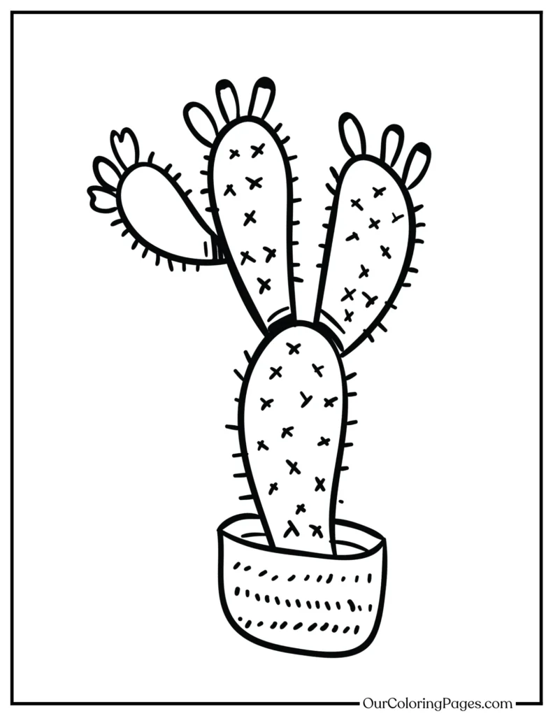 Create Your Desert Haven, Printable Cactus Coloring Pages Await