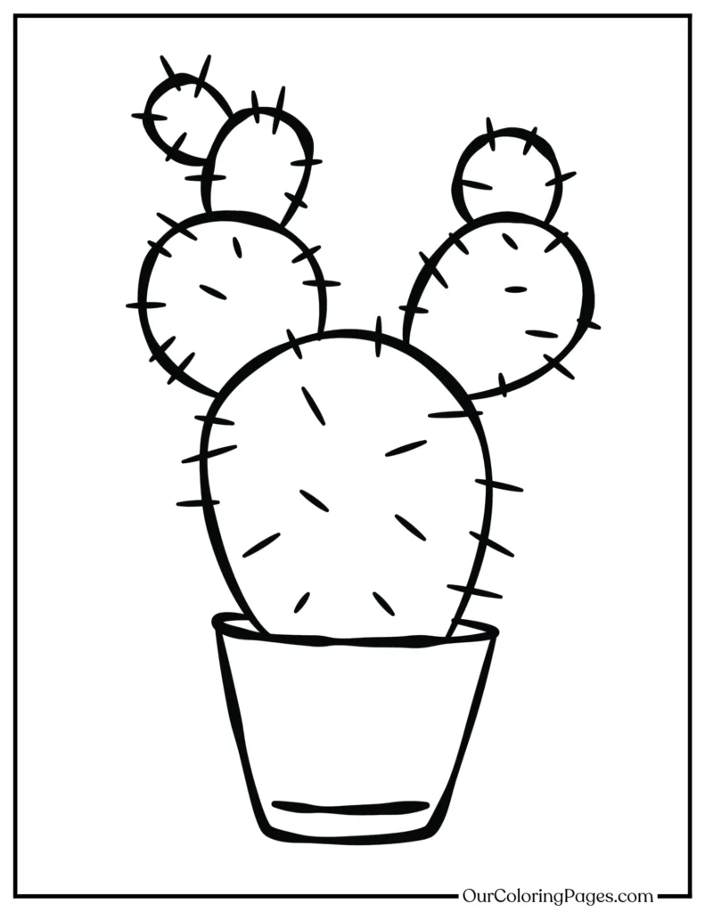 Desert Oasis Delights, Printable Cactus Coloring Pages Galore