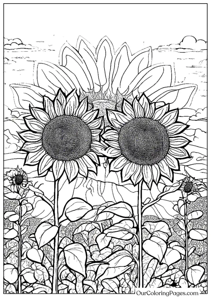 Elevate Your Mood with a Sunflower Coloring Page!