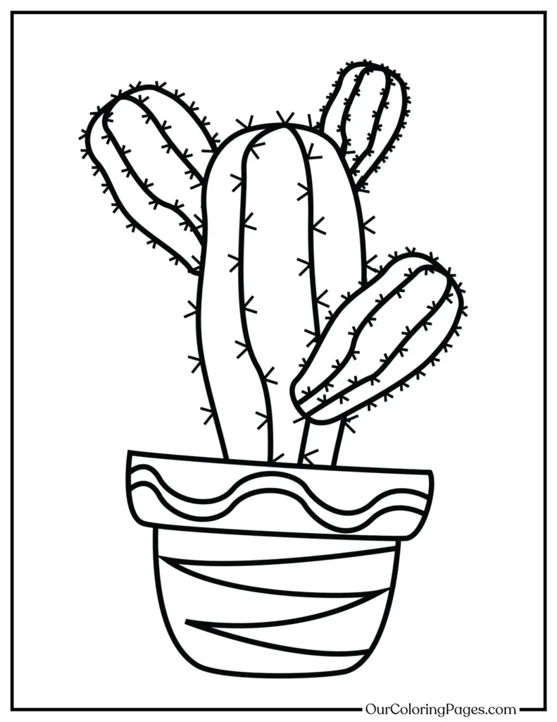 Escape to Cactus Paradise, Free Coloring Pages to Brighten Your Day