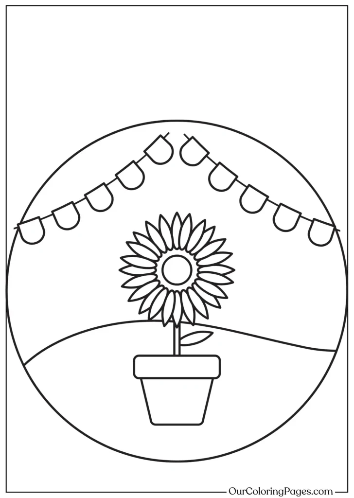 Express Yourself with a Sunflower Coloring Page!