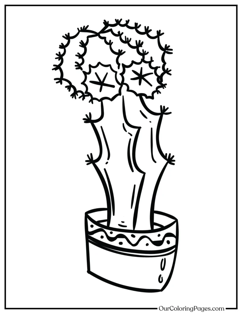 Find Your Zen, Dive into Cactus Coloring Pages for Stress Relief