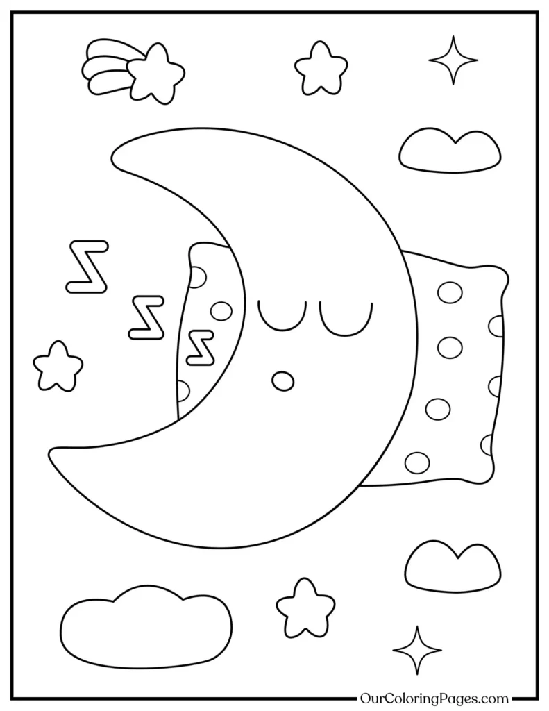Free Printable Moon Coloring Pages for All Ages