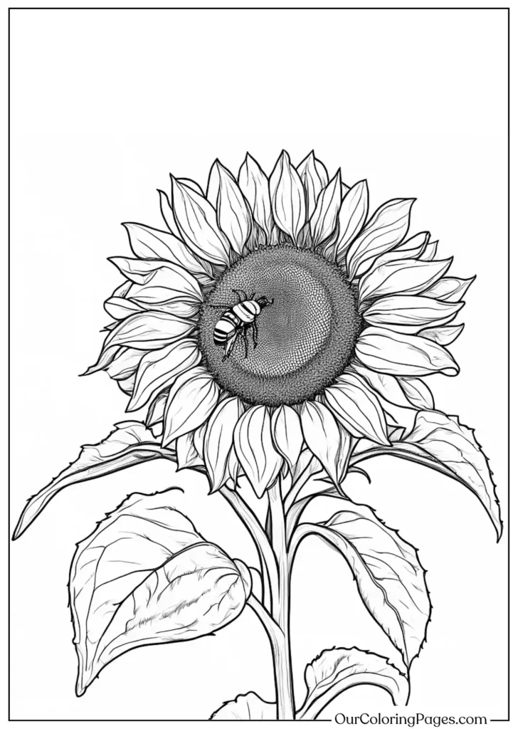Free Sunflower Coloring Page for a Bright Day!