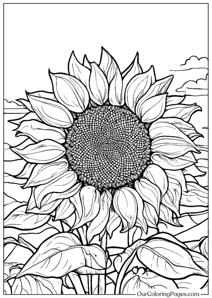 Illuminate Your Day with a Sunflower Coloring Page!