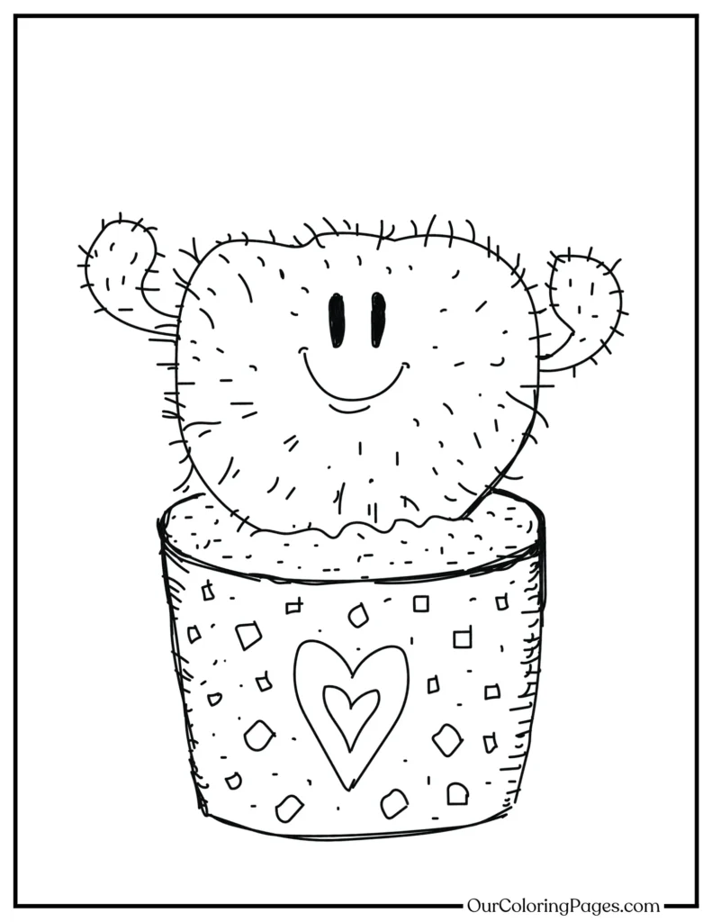 Prickly Pleasures, Dive into Cactus Coloring Pages Today
