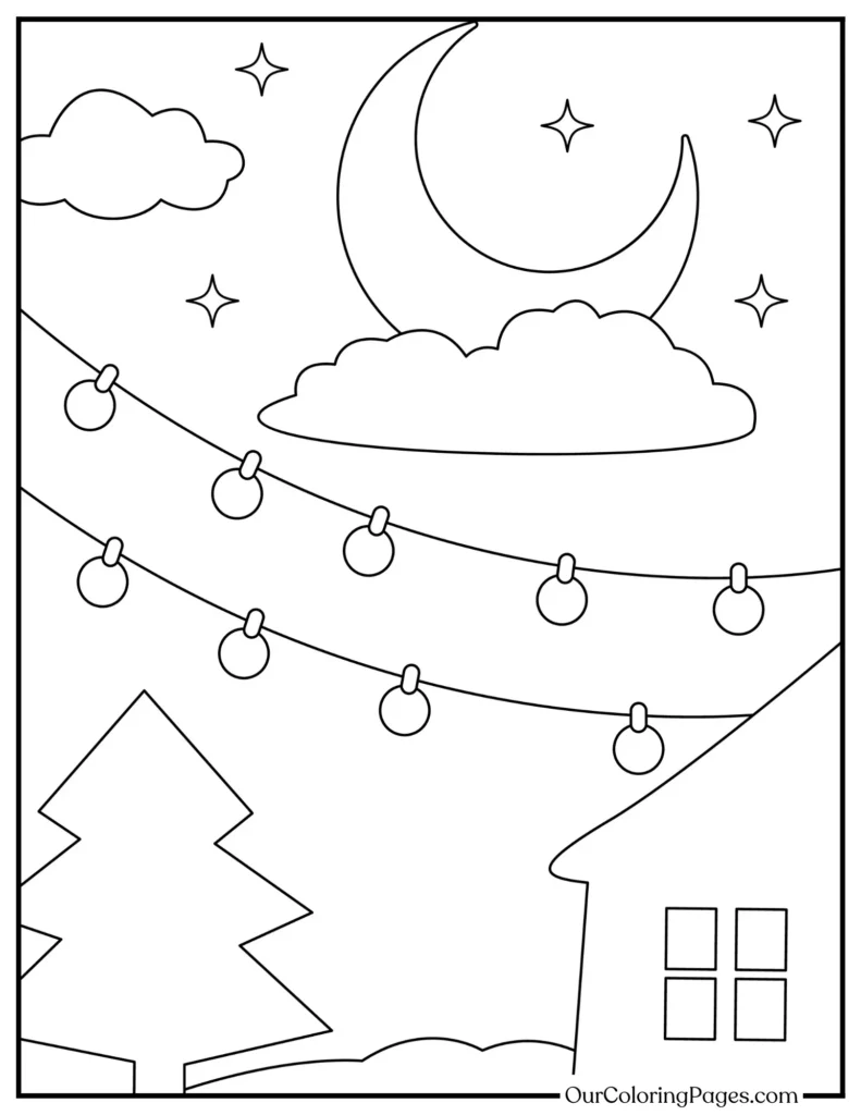 Shine Bright, Moon Coloring Pages to Light Up Your Day