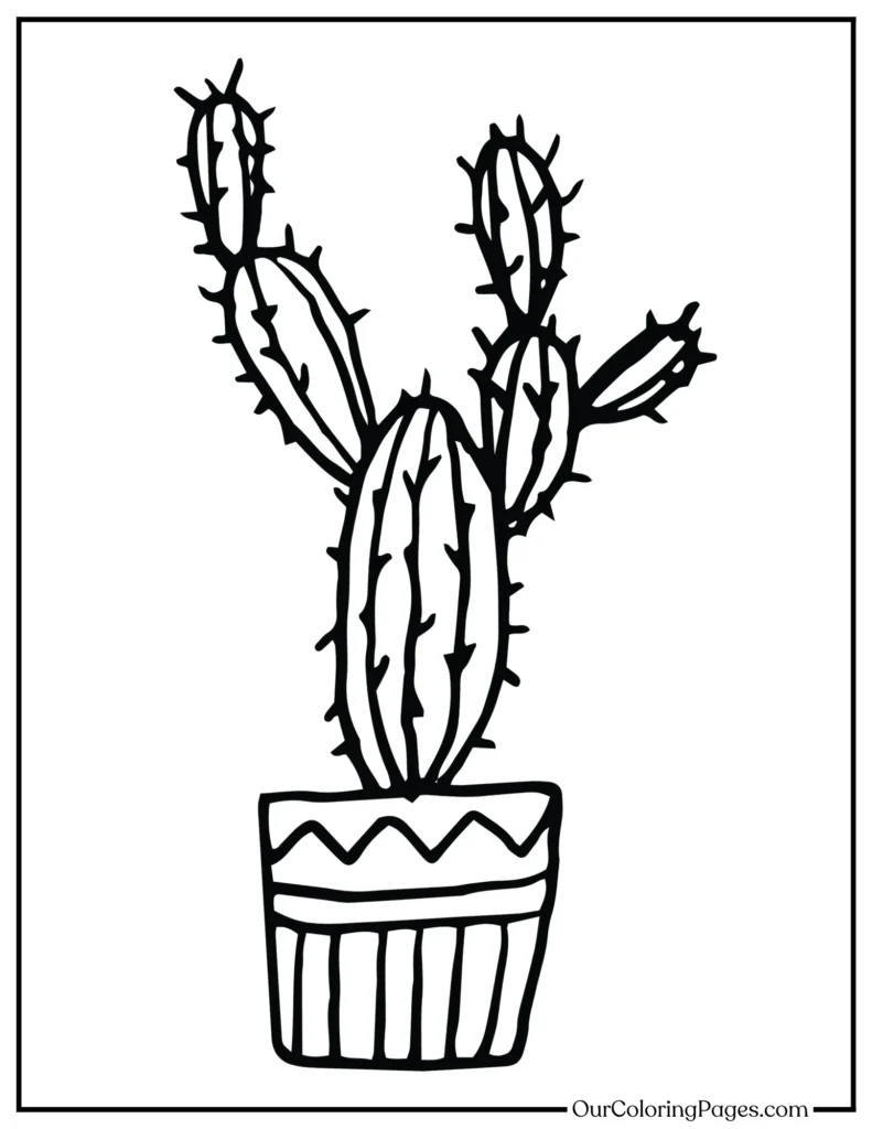 Spike Up Your Creativity, Cactus Coloring Pages Galore