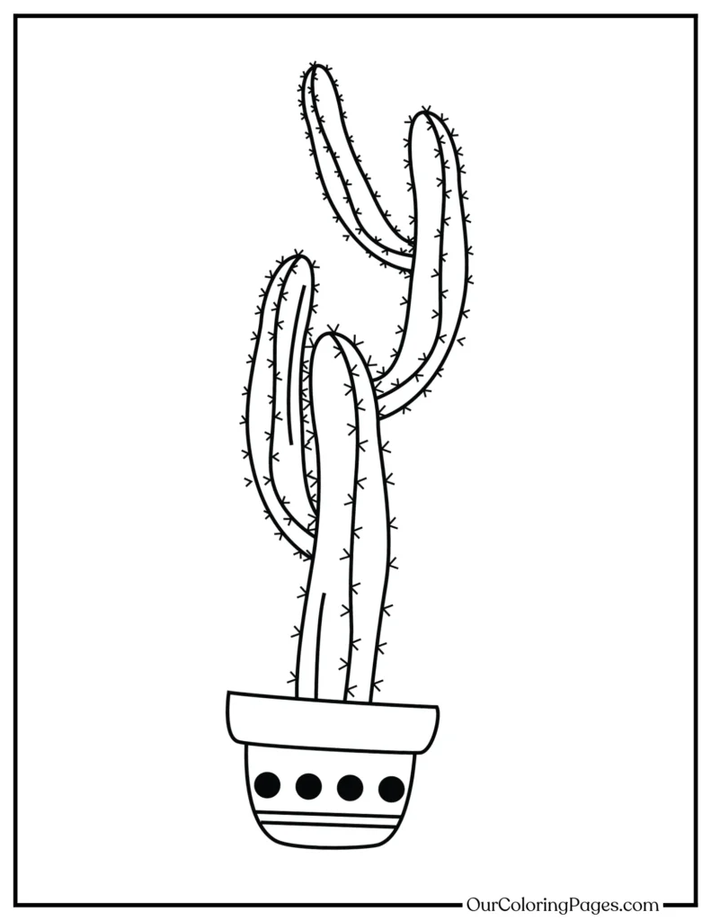 Spike Your Day, Free Cactus Coloring Pages for Instant Joy