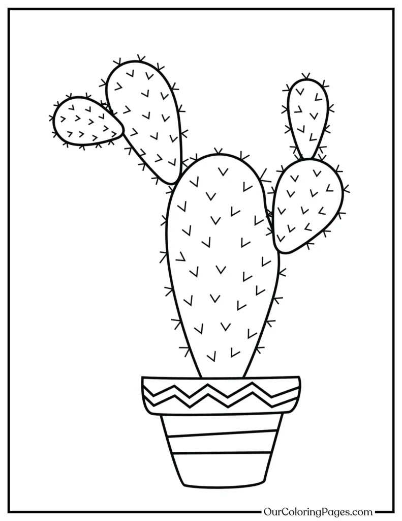 Spike Your Imagination, Dive into Cactus Coloring Pages