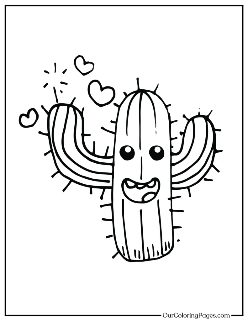 Spiky Splendor, Explore Cactus Coloring Pages for All Ages