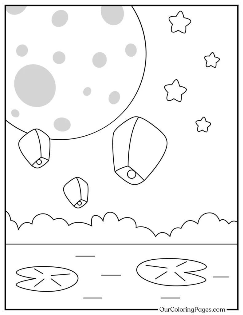 Starry Nights Await, Moon Coloring Pages Galore